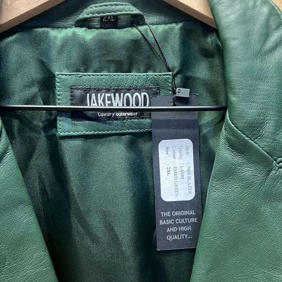 JAKEWOOD - Buttersoft Leather Blazer Style # 7000 in Green - Picture 6 of 8